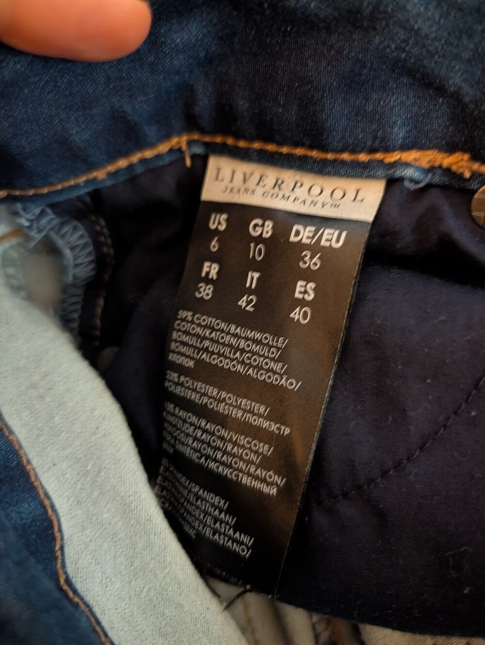 Liverpool Jeans Company Lucy Bootcut Jeans Womens 6 Stretch Dark Wash 33 Inseam - Picture 6 of 7